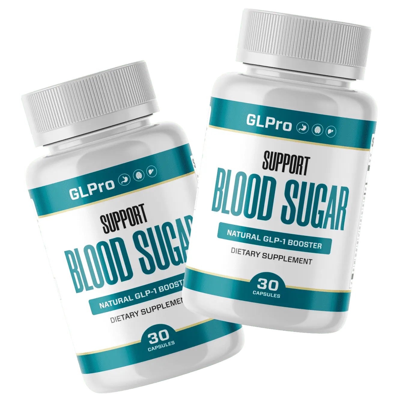 GLPro natural blood sugar support supplement bottle and capsules
